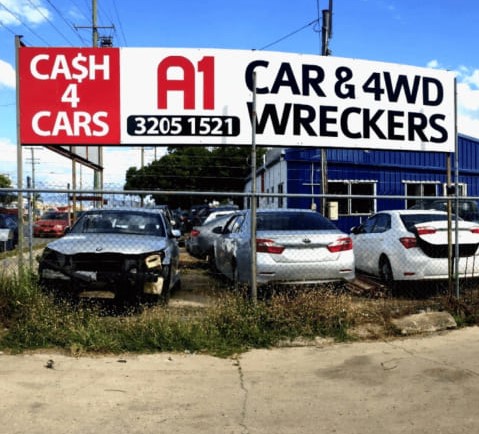 Cash For Cars Brisbane - A1 Wreckers signage